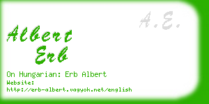 albert erb business card